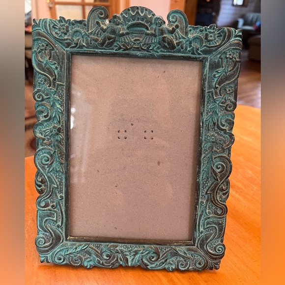 Ornate Vintage Verdigris 5x7 Picture Frame Baroque - Picture 3 of 3